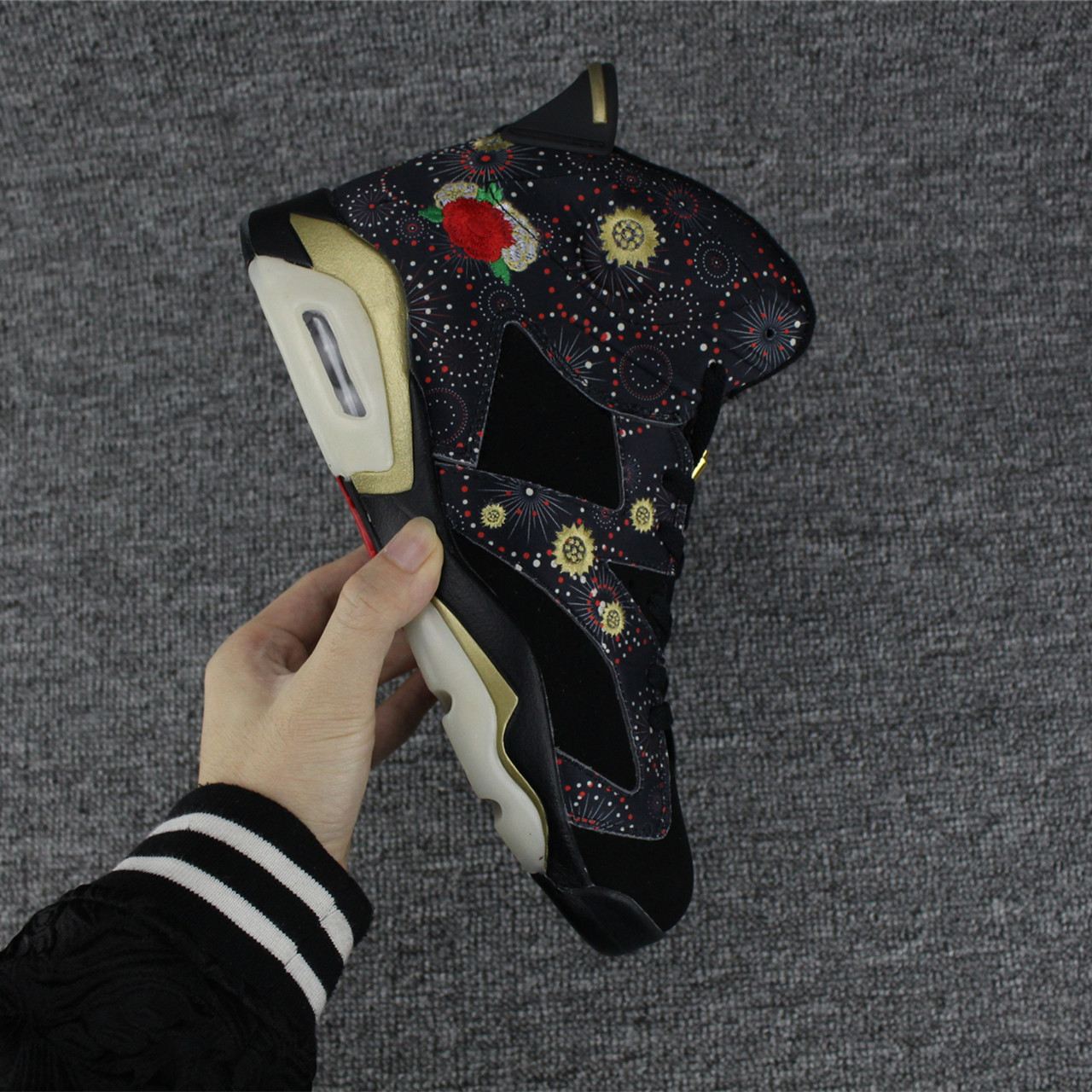 Air Jordan 6 Chinese New Year Black Print Shoes